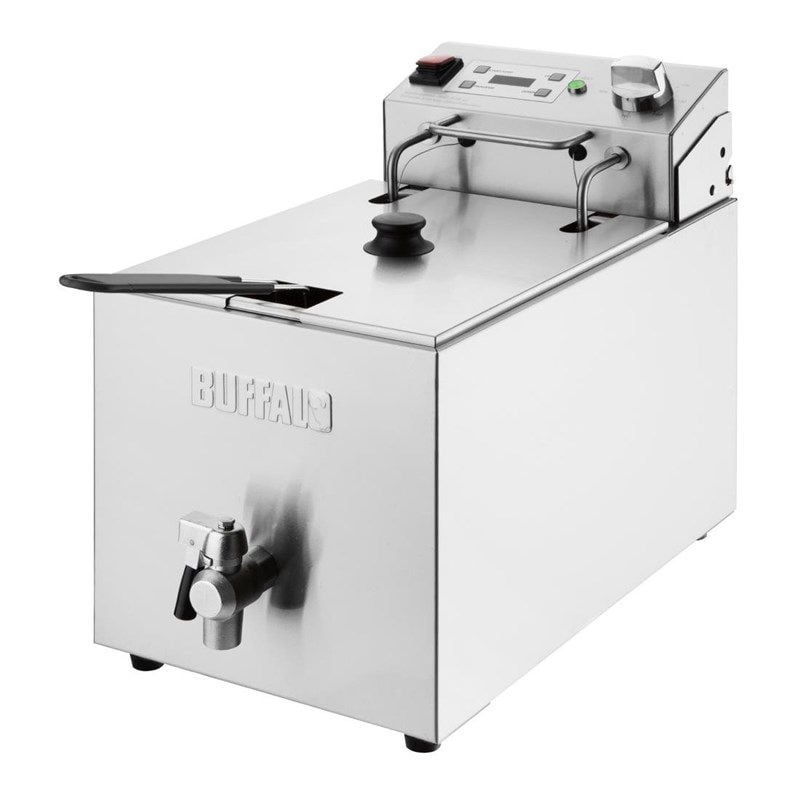 Einfache elektrische Fritteuse mit Timer - 1 x 8L - Buffalo Einfache elektrische Fritteuse mit Timer - 1 x 8L - Buffalo