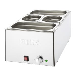 Bain-Marie mit Behältern - 2 x GN 1/3 und 2 x GN 1/6 - Buffalo