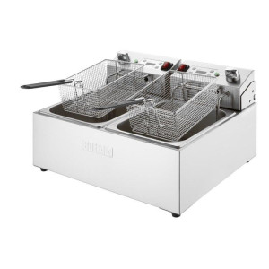 Doppelte elektrische Fritteuse mit Timer - 2 x 5 L - Buffalo
