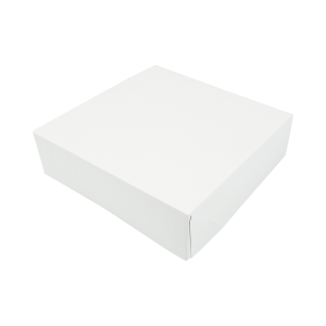 Weiße Karton Konditoreischachtel - 29 x 29 cm - Packung mit 50 - FourniResto
