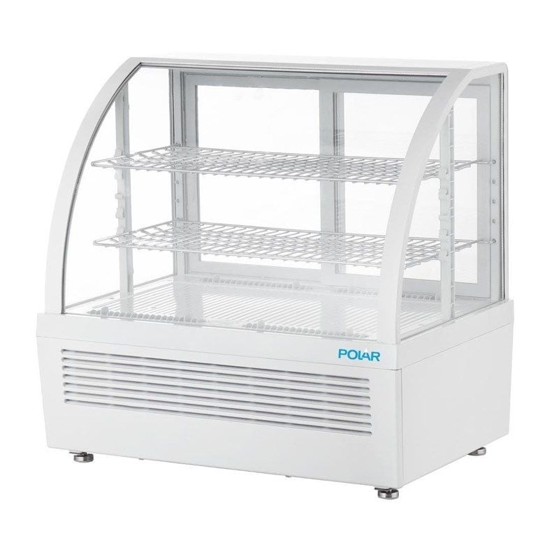 Weiße Kühlvitrine für Theken - 2 Regale - 100 L - Polar Weiße Kühlvitrine für Theken - 2 Regale - 100 L - Polar