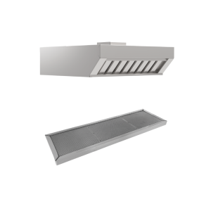 Hotte Frontale à Condensation de Vapeur - Filtre à Charbon - Fours 600x400mm - Mychef