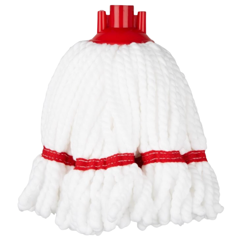 Mikrofaser-Moppkopf mit rotem Band - 0,15 kg Mikrofaser-Moppkopf mit rotem Band - 0,15 kg