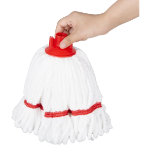 Mikrofaser-Moppkopf mit rotem Band - 0,15 kg