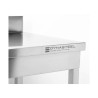 Dynasteel Stainless Steel Table: Depth 700 mm, Length 800 mm