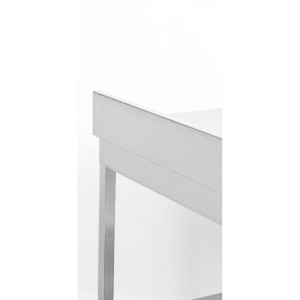Edelstahltisch 800x700 mm Rückwand und Unterregal