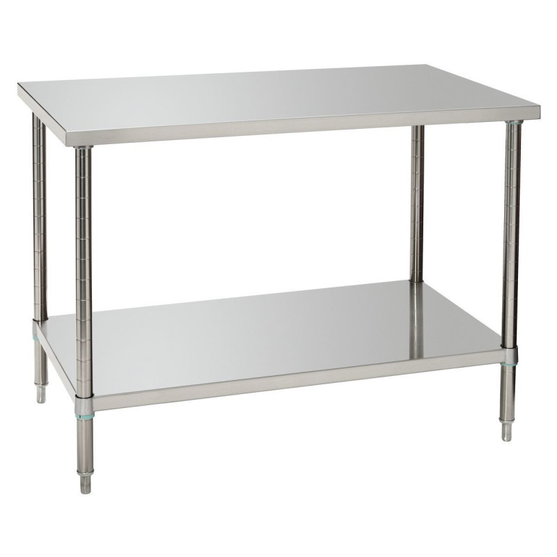Table de Travail Inox avec Etagère Basse - P 700 mm - L 1200 mm - Bartscher