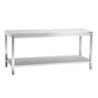 Table de Travail Inox avec Etagère Basse - P 600 mm - L 1800 mm - Bartscher