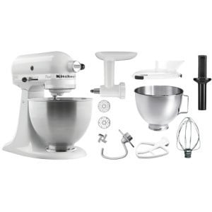 Batteur KitchenAid Blanc avec Accessoires - 4,28 L - Bartscher