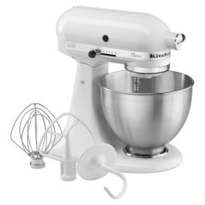 White KitchenAid Mixer with Accessories - 4.28 L - Bartscher