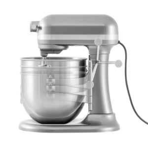 KitchenAid Silber Mixer - 6,6 L - Bartscher