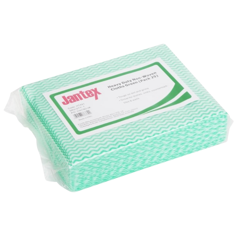 Sehr widerstandsfähige Vliestücher Grün - Packung mit 25 Sehr widerstandsfähige Vliestücher Grün - Packung mit 25