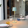 LED-Tischlampe Touch Kelly Olive mit Ladeplatte - Set von 6 - Lumisky