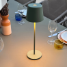 LED-Tischlampe Touch Kelly Olive mit Ladeplatte - Set von 6 - Lumisky
