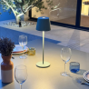 LED-Tischlampe Touch Kelly Olive mit Ladeplatte - Set von 6 - Lumisky