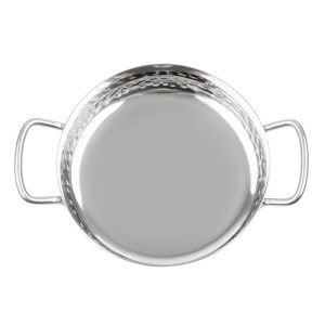 Hammered Edelstahlplatte Tischpräsentation 125mm - Gastronoble