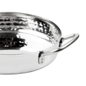 Hammered Edelstahlplatte Tischpräsentation 125mm - Gastronoble