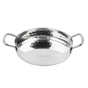 Hammered Edelstahlplatte Tischpräsentation 150mm - Gastronoble