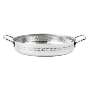 Hammered Edelstahlplatte Tischpräsentation 180mm - Gastronoble