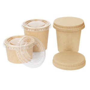 Fiesta Recyclable Paper Lids for Sauce Pots - Pack of 1000 - Gastronoble