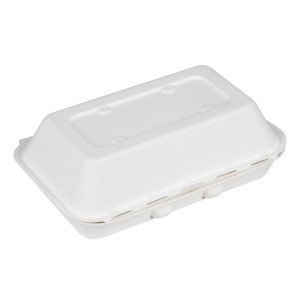 Kompostierbare Lebensmittelbehälter aus Bagasse Fiesta 400x335mm - Packung mit 200 - Fiesta Green