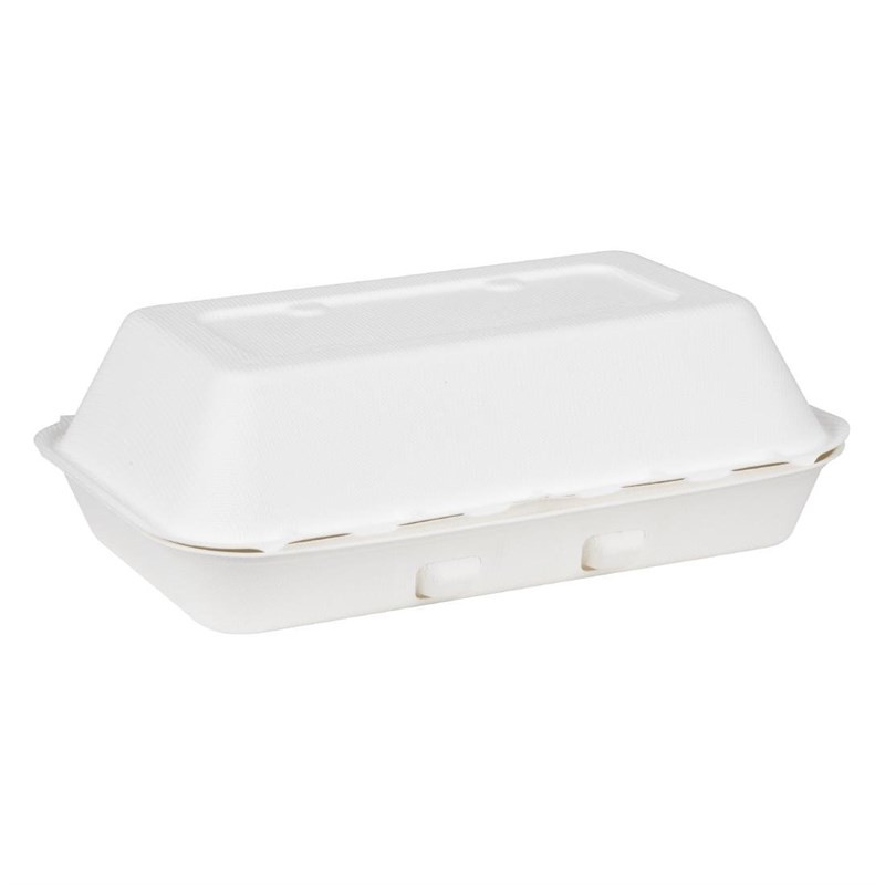 Kompostierbare Lebensmittelbehälter aus Bagasse Fiesta 400x335mm - Packung mit 200 - Fiesta Green