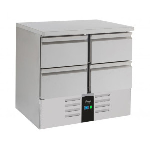 Positive Refrigerated Table with 4 Drawers - 257 L - CombiSteel