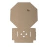 Faltbare quadratische Burgerboxen - Set von 100 - Fiesta Green