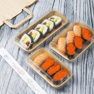 PET-Deckel Sushi-Schalen GEHX288 - Packung mit 300 - Fiesta Green