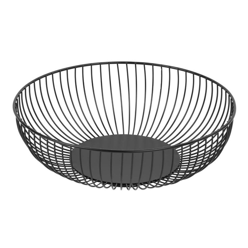 Runder Präsentationskorb aus schwarzem Metall Ø 285 mm - Olympia Runder Präsentationskorb aus schwarzem Metall Ø 285 mm - Olympia