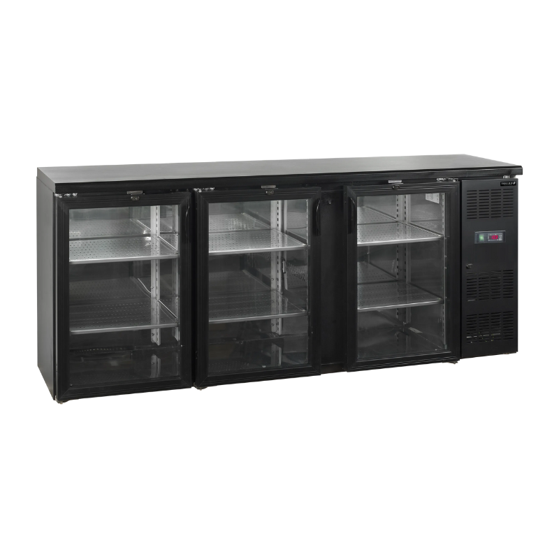 Rückkühlschrank mit 3 Glastüren - 442 L | TEFCOLD CBC310G