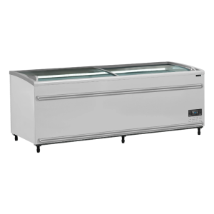 Refrigerator Freezer Curved Glass Lid - White - 584 L - TEFCOLD