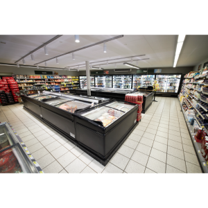 Refrigerator Freezer Curved Glass Lid - White - 584 L - TEFCOLD