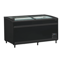 Réfrigérateur Congélateur Couvercle Vitré Incurvé - Noir - 422 L - TEFCOLD