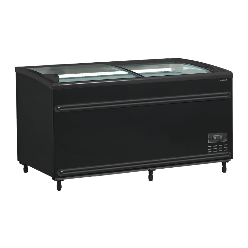 Kühlschrank Gefrierschrank Gebogenes Glasdeckel - Schwarz - 422 L - TEFCOLD Kühlschrank Gefrierschrank Gebogenes Glasdeckel - Schwarz - 422 L - TEFCOLD