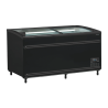 Refrigerator Freezer Curved Glass Lid - Black - 422 L - TEFCOLD