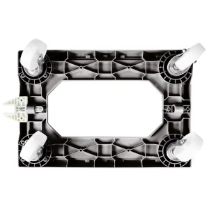 Rolling Base 4 Swivel Wheels - Steel Bracket - Black