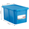 Bac HACCP Rectangulaire avec Couvercle - 55 L - Bleu