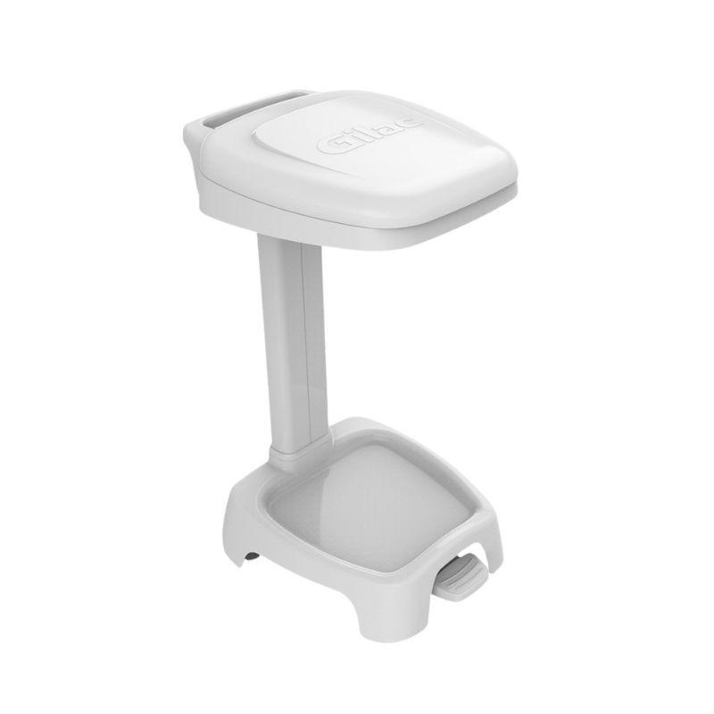 Support à Sac Poubelle avec Couvercle Blanc - 120 L - Gilac