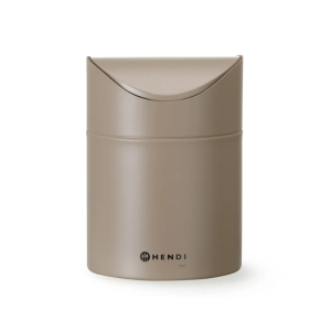 Table Trash Can with Swing Lid - Beige - HENDI