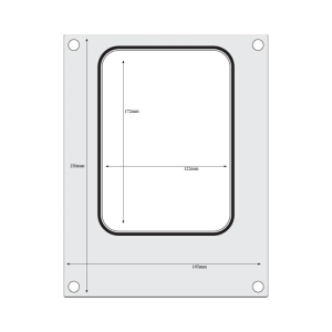 Versiegelungsmatrix für manuelle Versiegelungsmaschine - 187 x 137 mm - HENDI