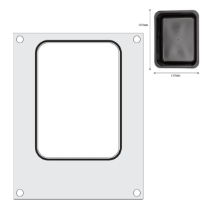 Versiegelungsmatrix für manuelle Versiegelungsmaschine - 187 x 137 mm - HENDI