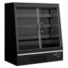 Vitrine Réfrigérée Basse Supermarché avec 2 Portes Noir - 360 L