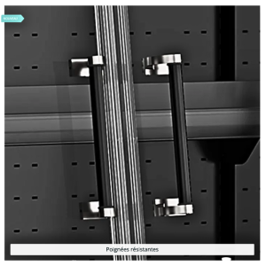 Vitrine Réfrigérée Basse Supermarché avec 2 Portes Noir - 360 L