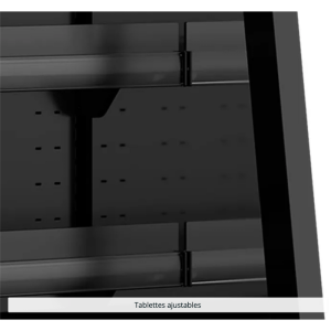 Low Open Supermarket Refrigerated Display Case - Black - 360 L