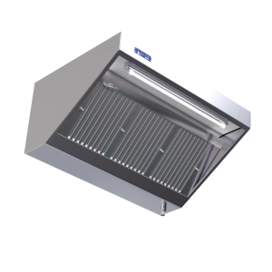 Komplette Snackhaube 900 - Länge 1600 - Motor, LED und Dimmer - Dynasteel