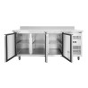 3-Door Refrigerated Table GN1/1 - Depth 700 with Backsplash - Dynasteel