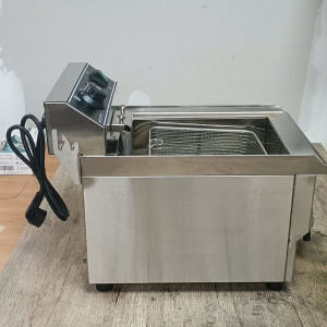 Professionelle Fritteuse 13L mit Edelstahlablauf - Dynasteel