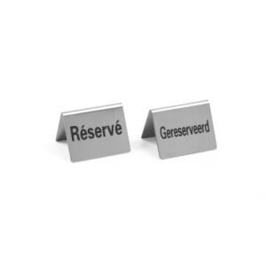 Tischaufsteller "Reserviert" 50 x 35 mm - Set von 4 - HENDI