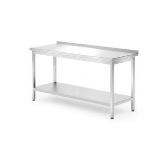 Table de Travail Murale Profi Line avec Étagère - P 700 x L 1600 mm - HENDI